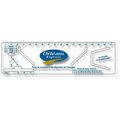 .030 Clear Plastic Logbook Ruler, Stock Shape (2.13"x7.13"), Spot Color